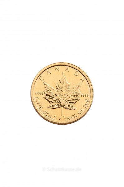 Maple Gramm 25 x 1g Goldmünzen auf Karte