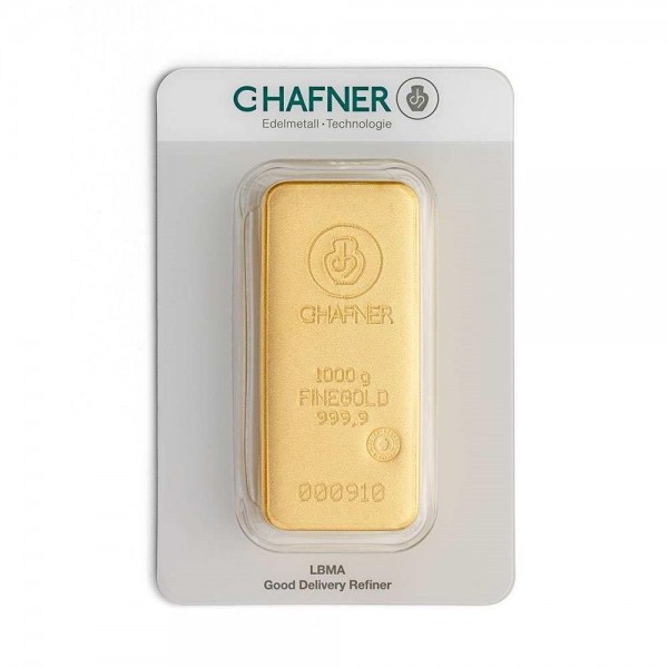 1000g Goldbarren 1 Kilo C.Hafner