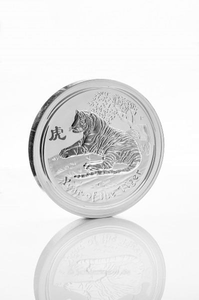 Tiger 2010 1 Kilo Silbermünze Lunar Serie