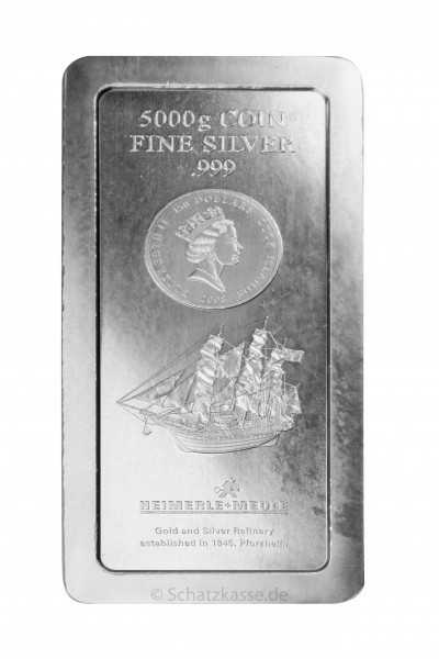 5000 Gramm Silber Münzbarren diverse Hersteller (LBMA)